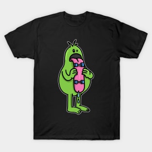 Skateboard Monster Big Tongue Skateboarding Gift T-Shirt